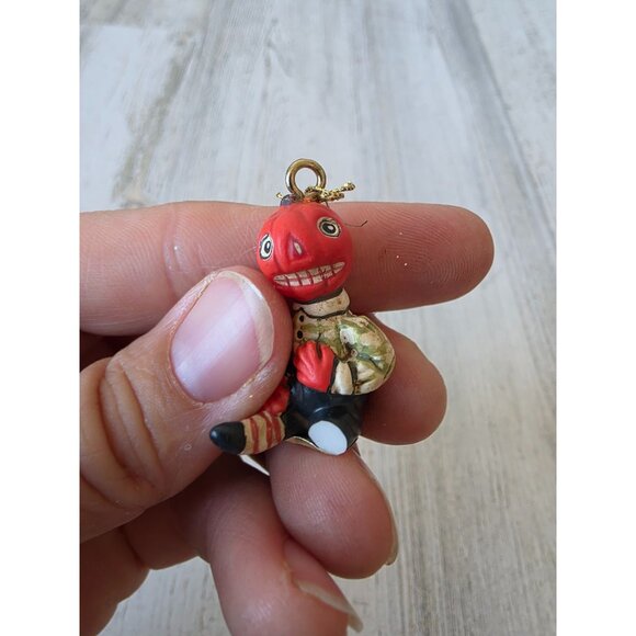 Dept 56 polliwoggs mini pumpkin jack-o'-lantern ornament as is Halloween tree ta - Picture 5 of 10
